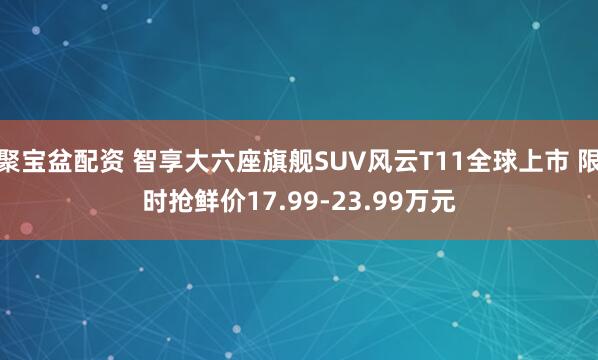 聚宝盆配资 智享大六座旗舰SUV风云T11全球上市 限时抢鲜价17.99-23.99万元